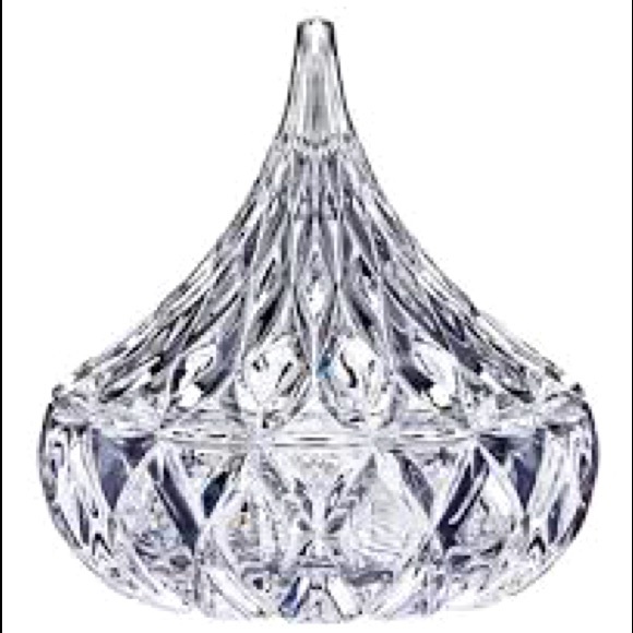 Shannon Crystal Candy Dish, Crystal Hershey's Kiss - Picture 2 of 5